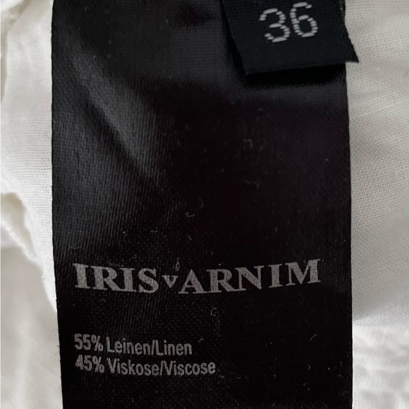 Iris V Arnim White Linen Viscose Shorts Size 36 $495 - Picture 5 of 8